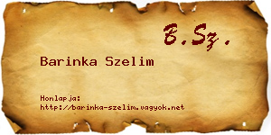 Barinka Szelim névjegykártya